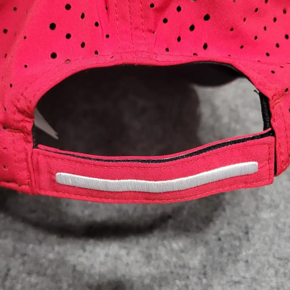 Kansas Jayhawks Hat Baseball Cap Mens Red Performance Perforated Collegiate